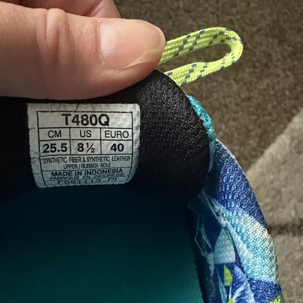 Asics Gel Noosa Tri 10 T480Q Women’s Turquoise and Lime Athletic Sneakers 8.5 - Picture 9 of 9